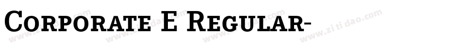 Corporate E Regular字体转换